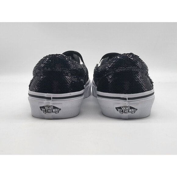 Vans‎ Sequin Slip On Black Sneakers Shoes Size 6 - Picture 4 of 7